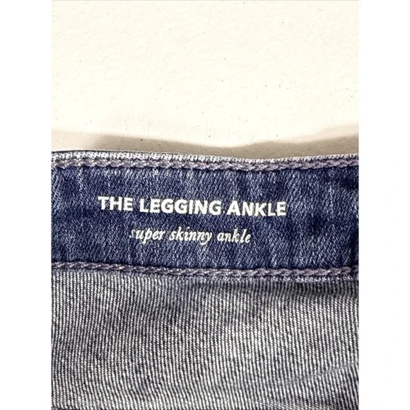 Adriano Goldschmied Legging Ankle Jeans Womens 27R Distressed Skater Stretch - Picture 10 of 16